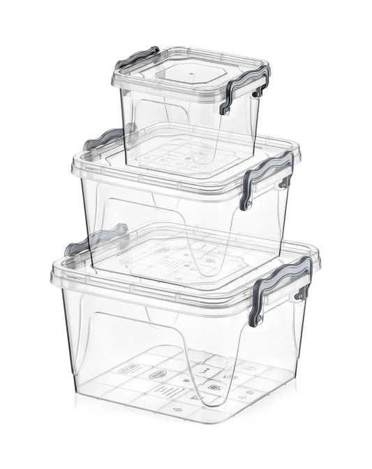 3 dalių kvadratinių dėžučių rinkinys Multi Box