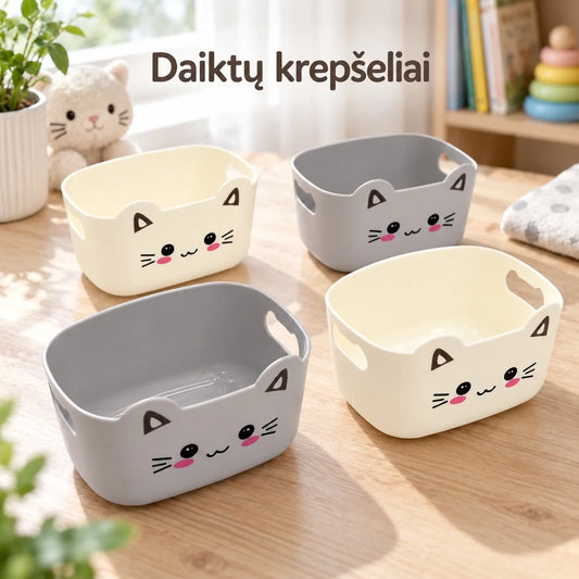 4 plastikinių indelių rinkinys smulkmenoms (4 vnt.) TR2364A
