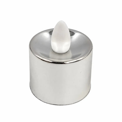 dekoratyvinė led žvakutė, sidabrinės spalvos, 3,5 × 3,5 cm