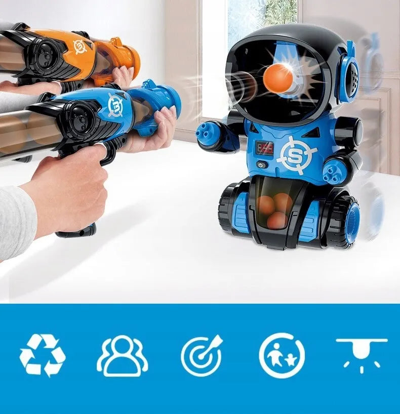Interaktyvus šaudymo žaidimas „Robotų mūšis“