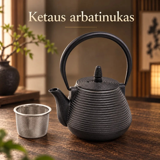 Ketaus arbatinukas su metaliniu sieteliu TR2309