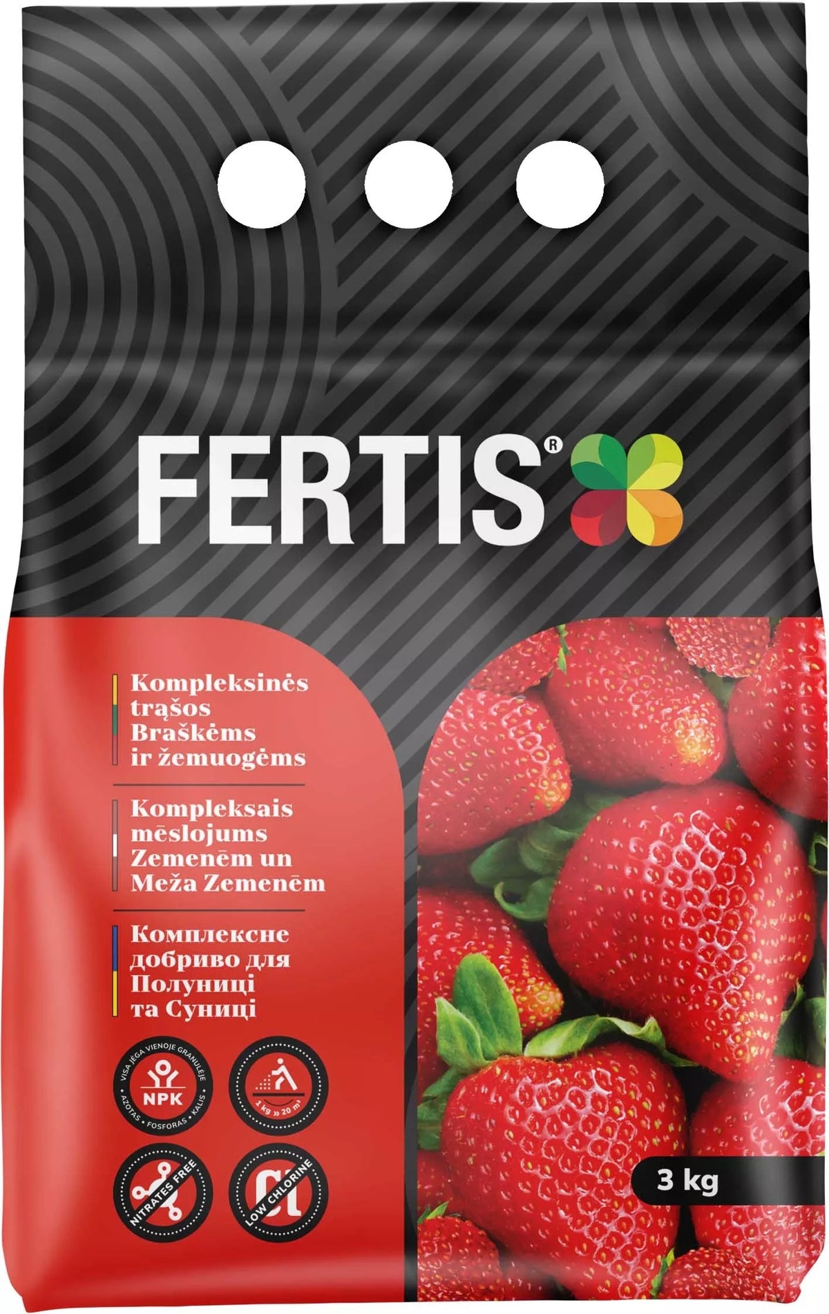Kompleksinės trąšos Braškėms ir žemuogėms FERTIS, 3kg