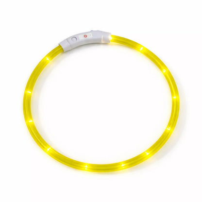 LED antkaklis (Geltona)