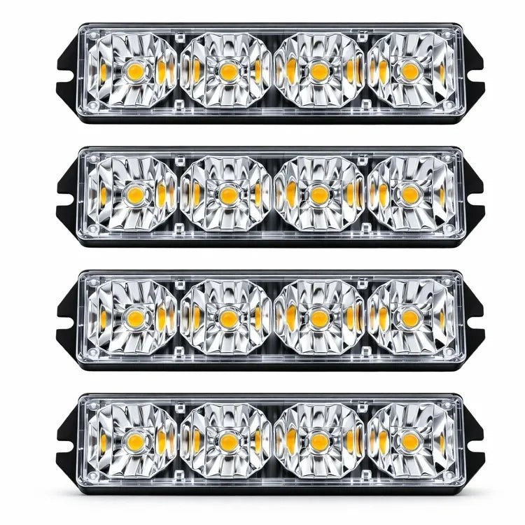 LED stroboskopinių įspėjamųjų žibintų komplektas, 4 vnt.