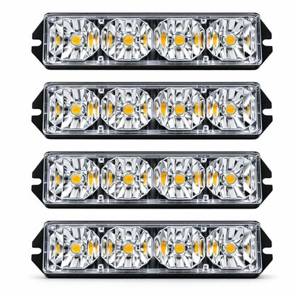 LED stroboskopinių įspėjamųjų žibintų komplektas, 4 vnt.