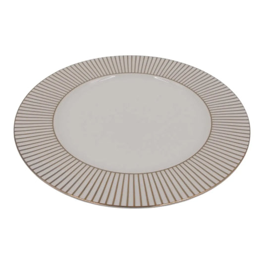 Keraminė lėkštė su auksinėmis linijomis, 27 cm