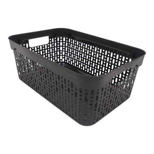 Plastikinė dėžutė su skylutėmis, 30 × 20 × 12 cm JUODA