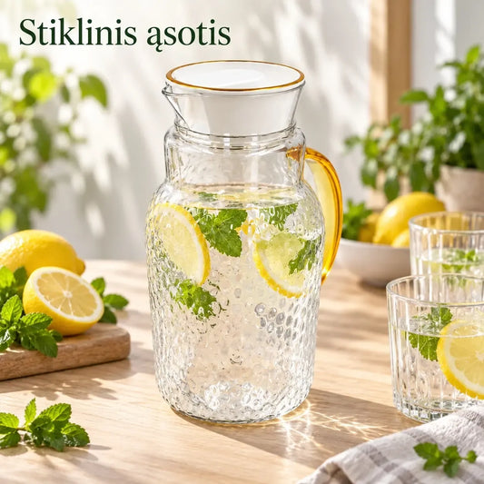 Plastikinis asotis su dangčiu ir rankena 1600 ml TR2359