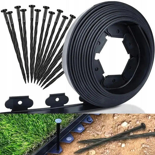 Plastikinis vejos apvadas - bortelis 10m +20 vinių