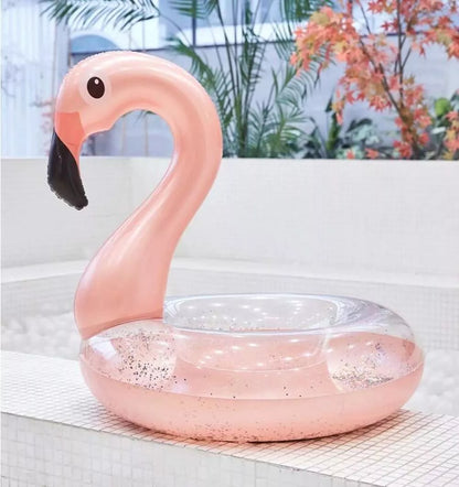 Plaukimo ratas su blizgučiais "Flamingas"