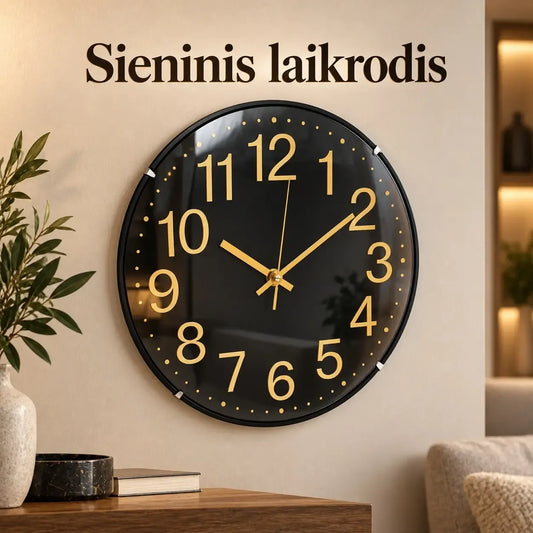 Sieninis laikrodis juodu ciferblatu TR2250G