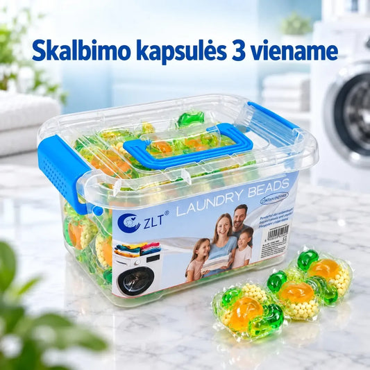 Skalbinių kvapniosios kapsulės (Laundry Beads) 60 vnt.