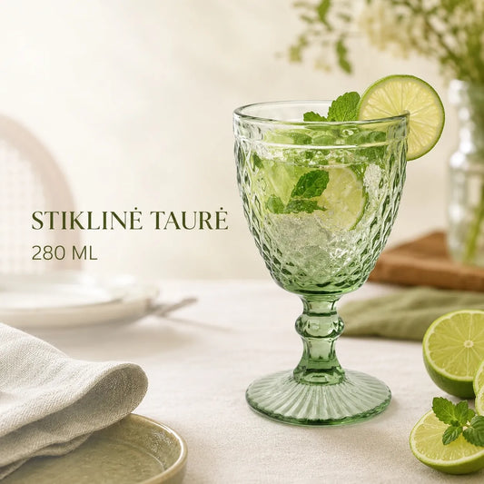 Stiklinė taurė (žalia)