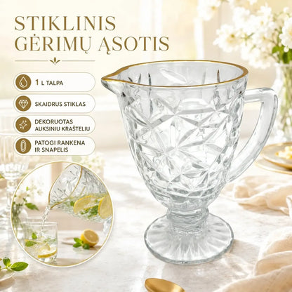 Stiklinis ąsotis "Gold"
