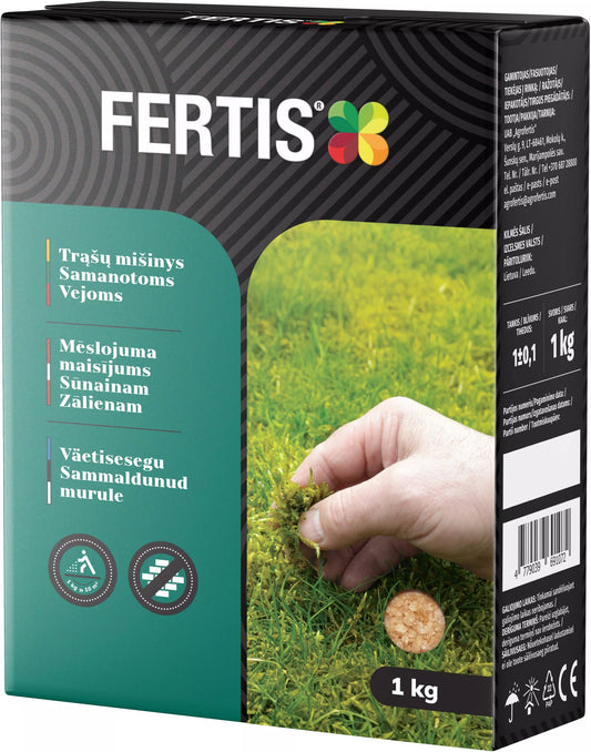 Trąšų mišinys Samanotoms Vejoms FERTIS, 1kg