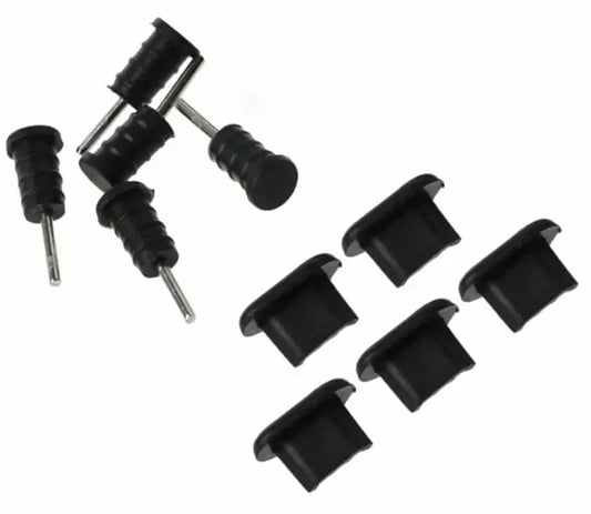 USB-C ir 3,5 mm AUX jungčių apsauginių kištukų rinkinys, 10 vnt.
