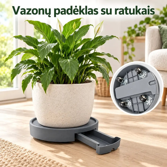 Vazono padėkliukas su ratukais 28 × 6 cm TR2286