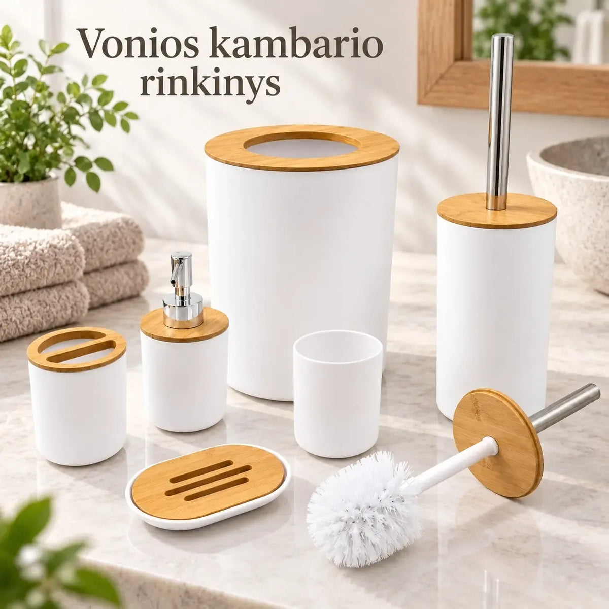 Vonios kambario aksesuarų rinkinys (6 dalių) TR2363